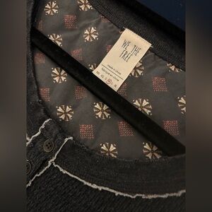 NWT Free People Women's Black and Grey Shirt